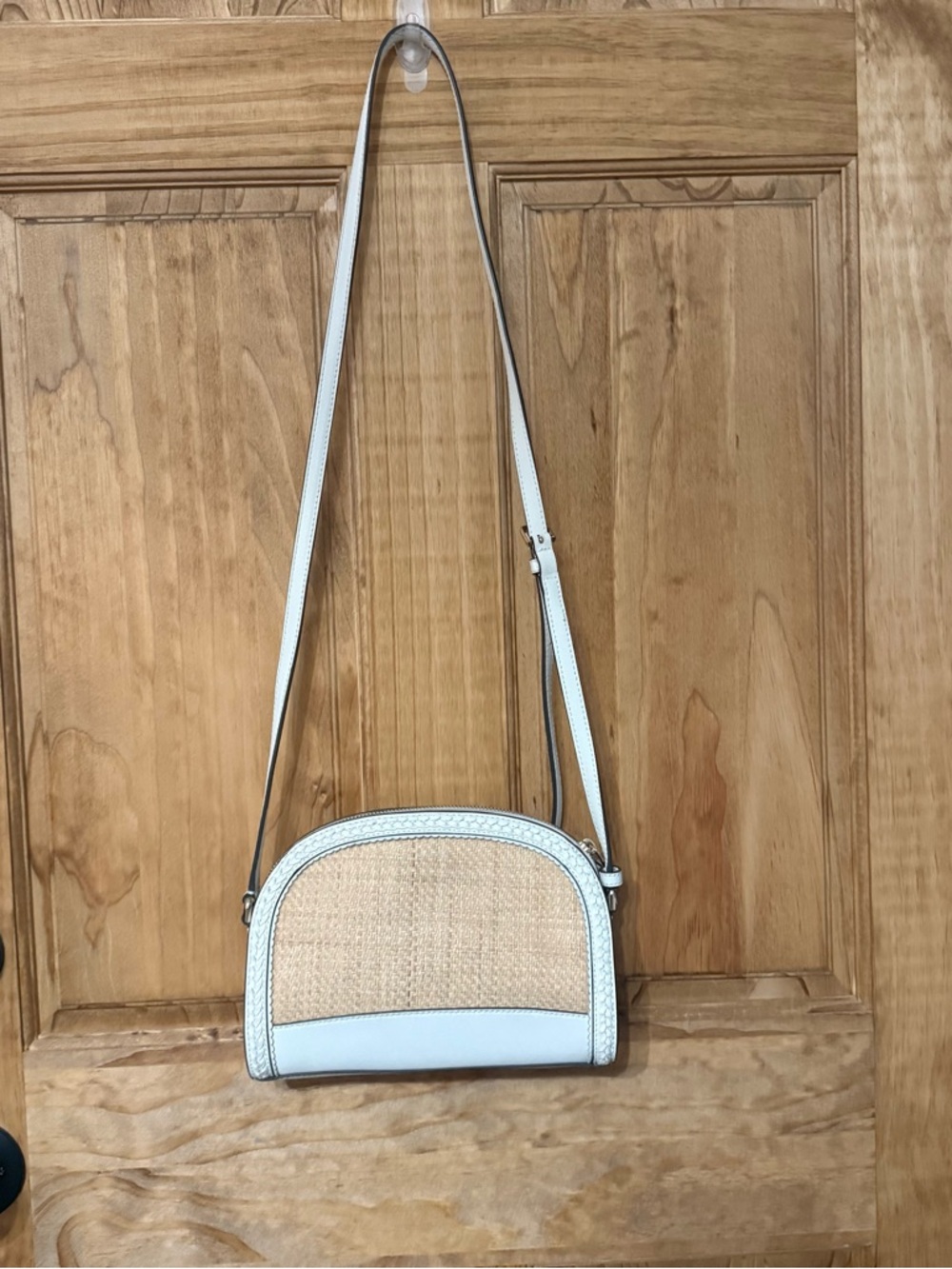 kate spade ‘Reiley’ White and Natural Woven Crossbody - Picture 4 of 10